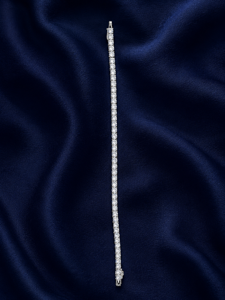 925 Sterling Silver 2mm Bracelet - Silver Finish - alternate view