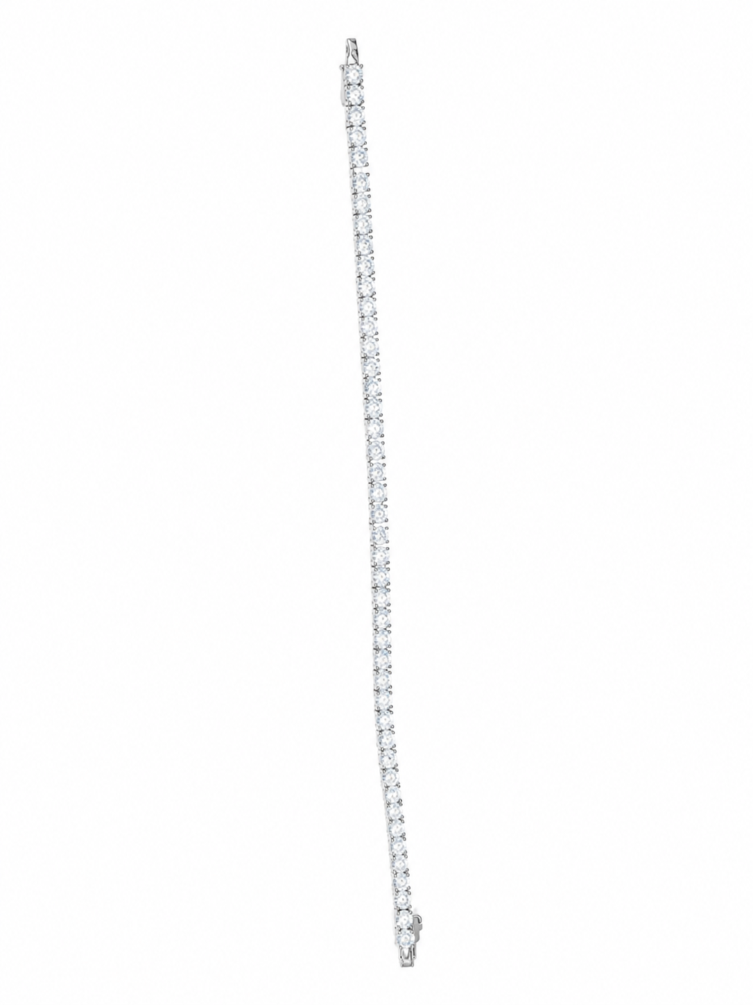 925 Sterling Silver 3mm Bracelet - Silver Finish - front view