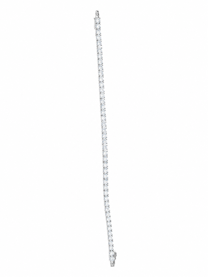 925 Sterling Silver 3mm Bracelet - Silver Finish - front view