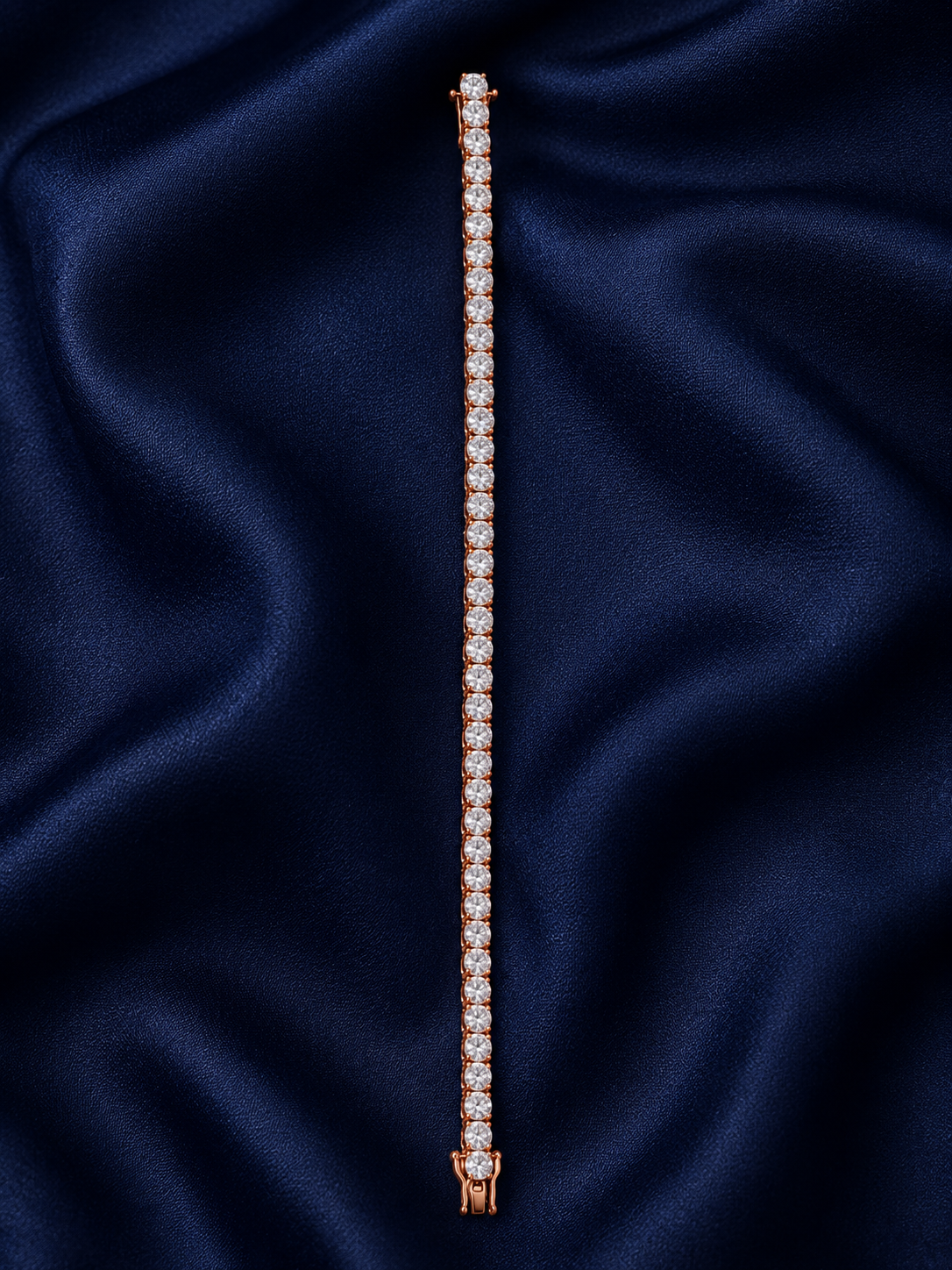 925 Sterling Silver 4mm Bracelet - Rose Gold Finish - alternate view