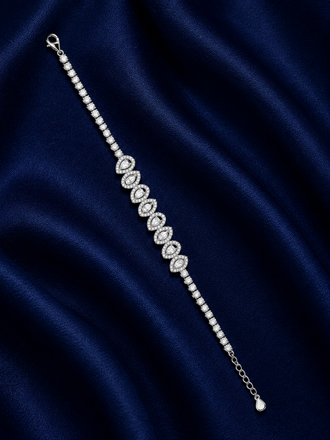 925 Sterling Silver Classic Tennis Bracelet - Silver Finish - alternate view