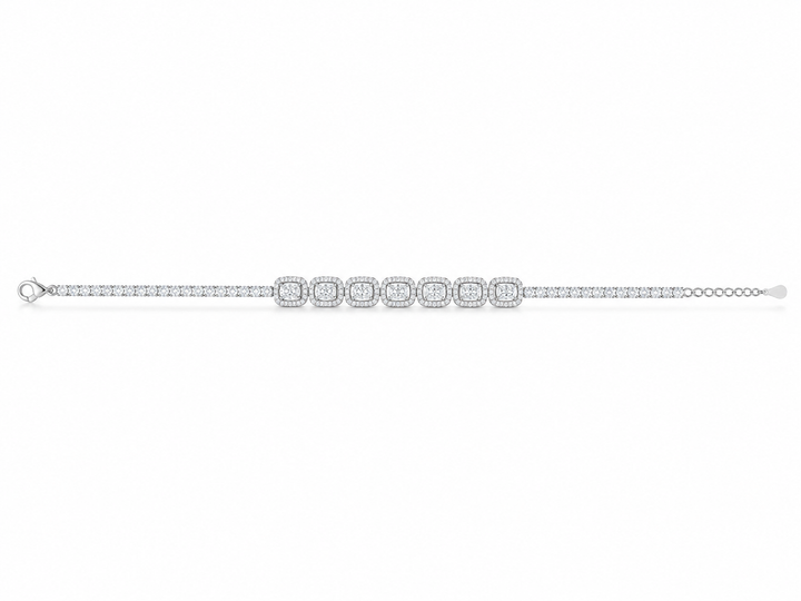 925 Sterling Silver Classic Tennis Bracelet - Silver Finish - alternate view