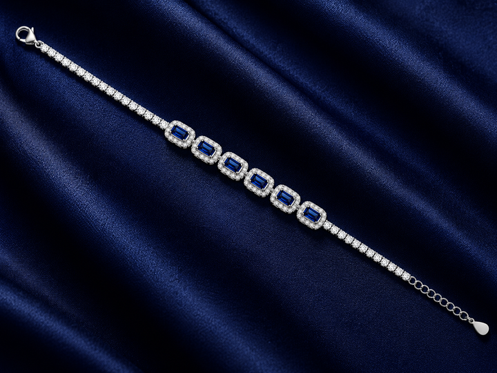 925 Sterling Silver Classic Tennis Bracelet - Silver Finish - alternate view