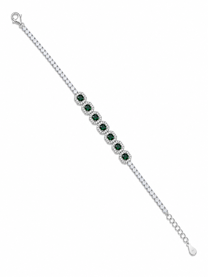 925 Sterling Silver Classic Tennis Bracelet - Silver Finish - alternate view
