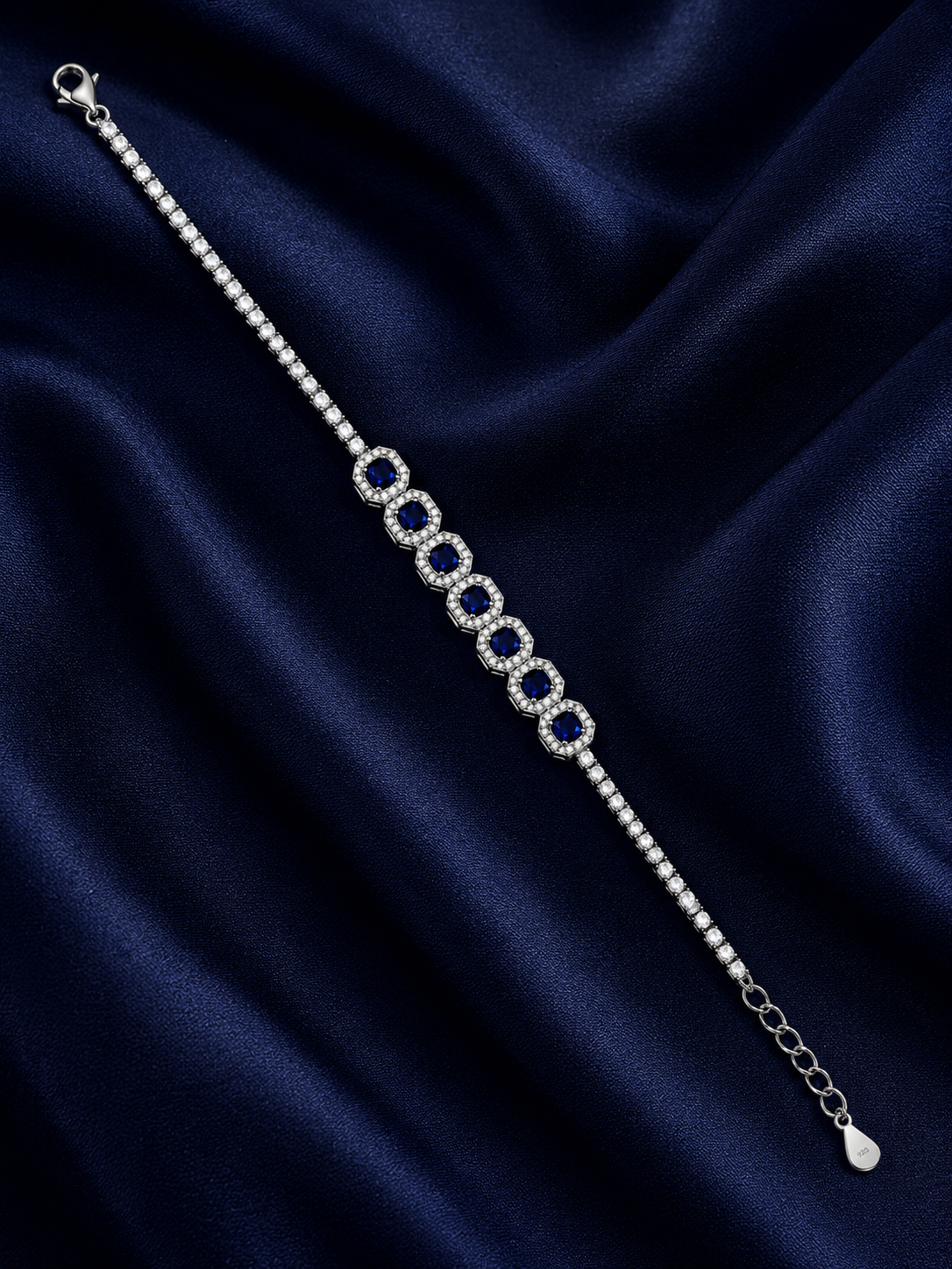 925 Sterling Silver Classic Tennis Bracelet - Silver Finish - alternate view