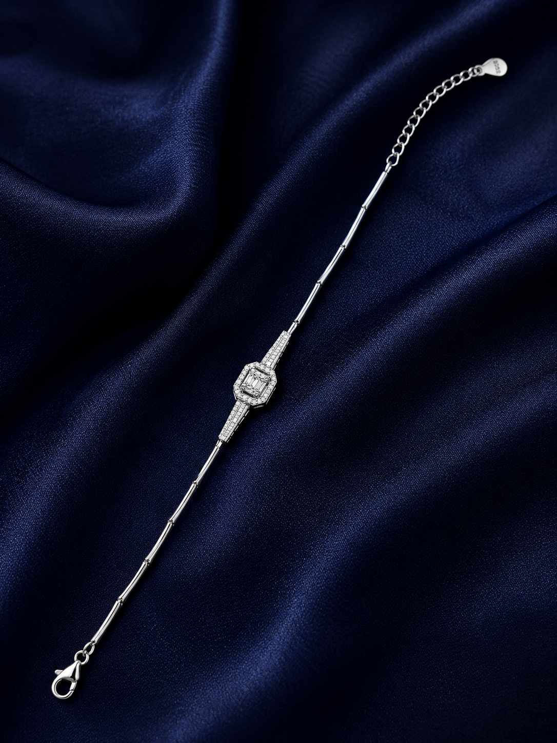 925 Sterling Silver Classic Tennis Bracelet - Silver Finish - alternate view