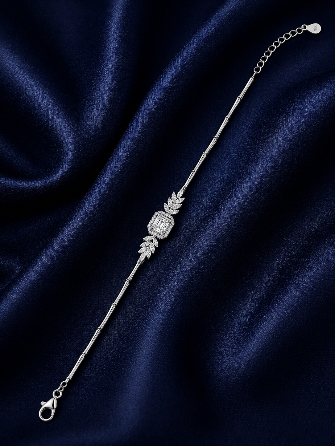 925 Sterling Silver Classic Tennis Bracelet - Silver Finish - alternate view