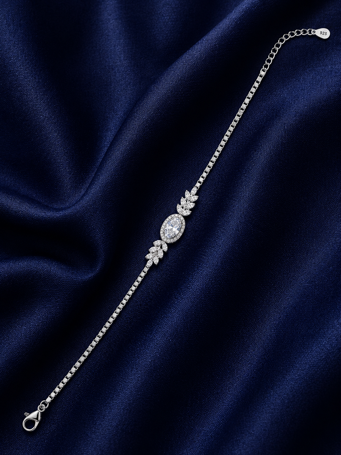 925 Sterling Silver Classic Tennis Bracelet - Silver Finish - alternate view