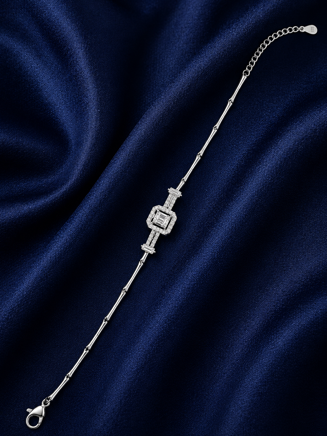925 Sterling Silver Classic Tennis Bracelet - Silver Finish - alternate view