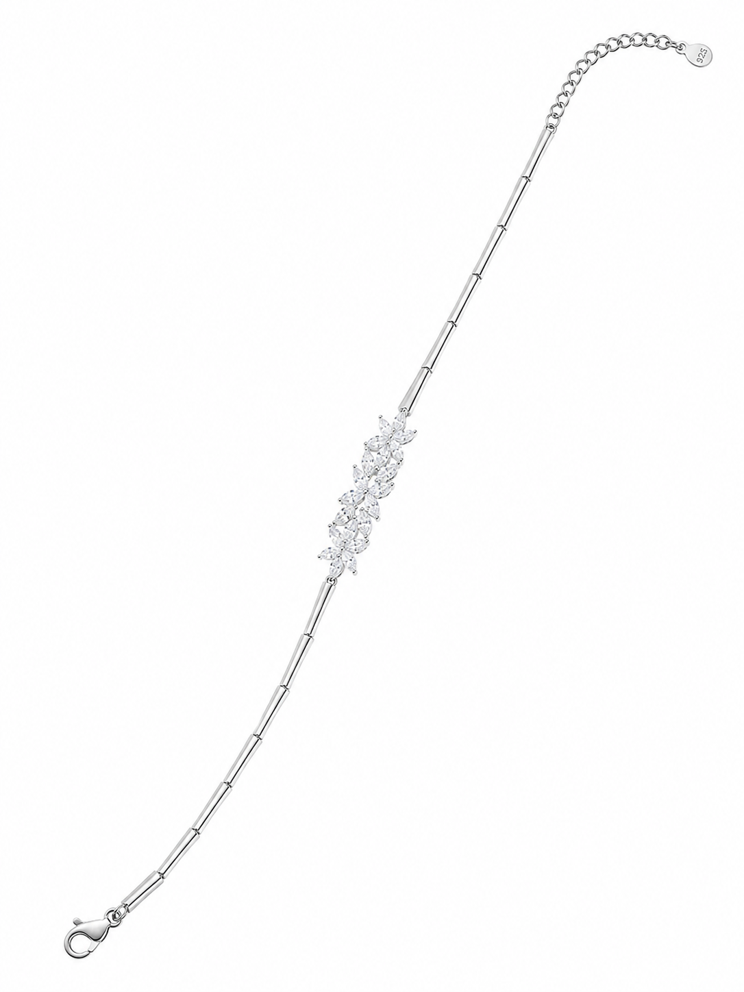 925 Sterling Silver Classic Tennis Bracelet - Silver Finish - alternate view