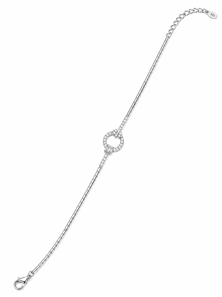 925 Sterling Silver Classic Tennis Bracelet - Silver Finish - alternate view