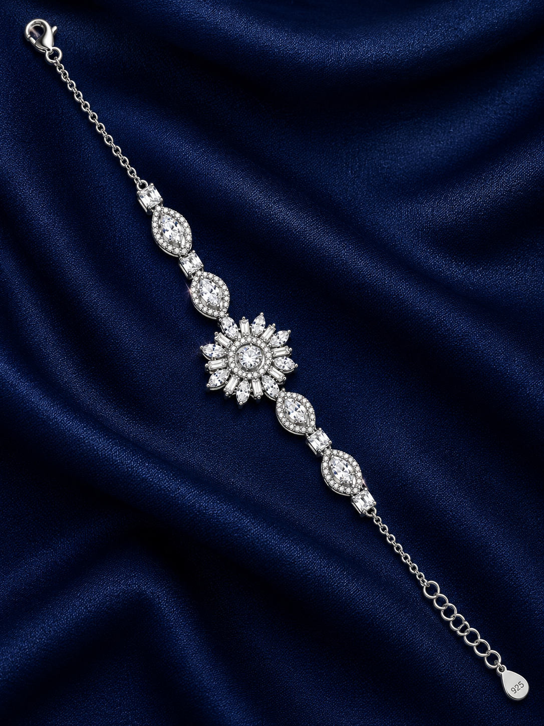 925 Sterling Silver Classic Tennis Bracelet - Silver Finish - alternate view