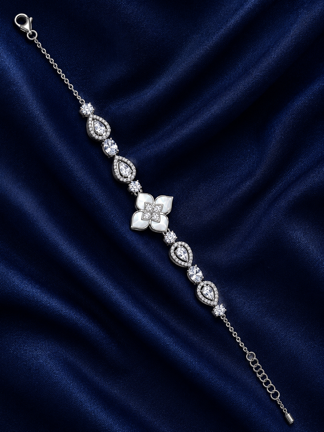 925 Sterling Silver Classic Tennis Bracelet - Silver Finish - alternate view