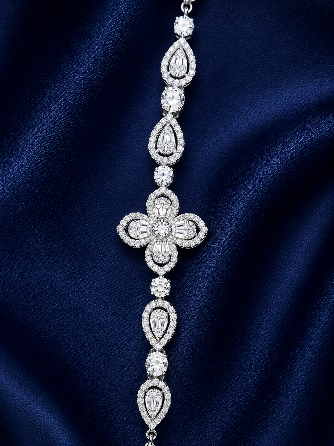 925 Sterling Silver Classic Tennis Bracelet - Silver Finish - alternate view