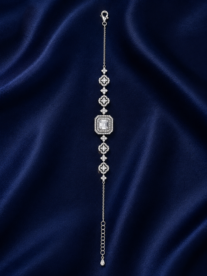 925 Sterling Silver Classic Tennis Bracelet - Silver Finish - alternate view