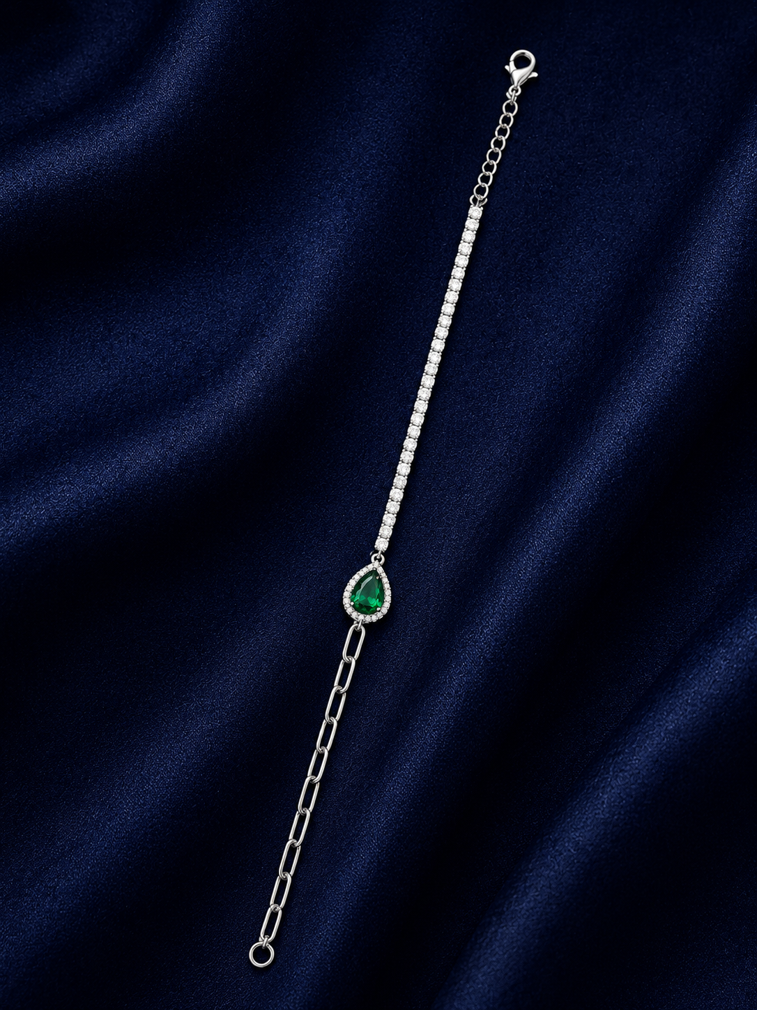 925 Sterling Silver Classic Tennis Bracelet - Silver Finish - alternate view