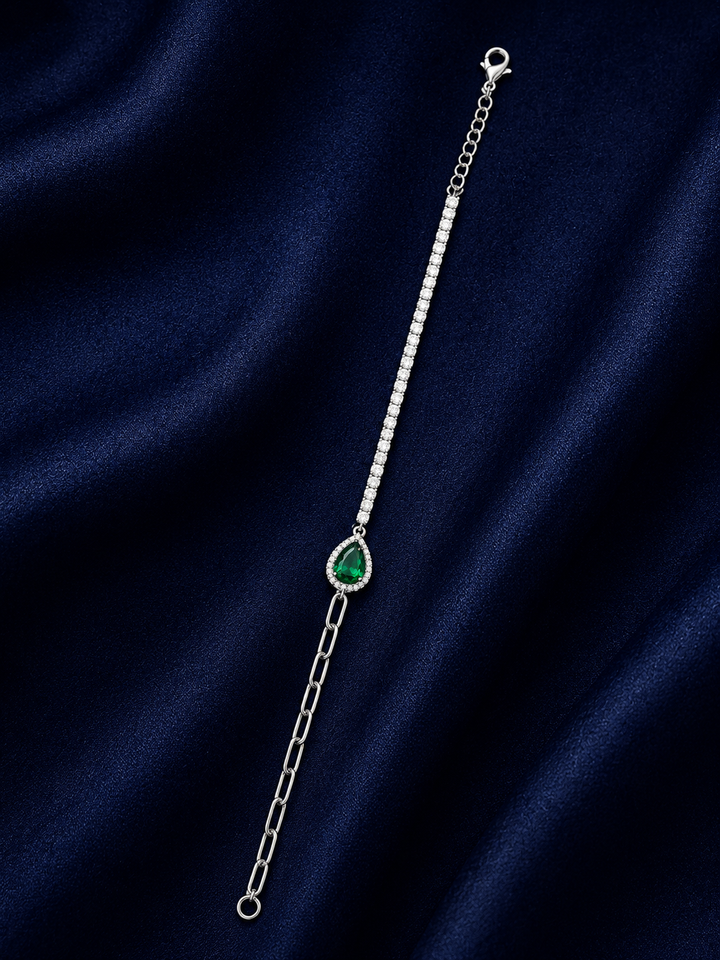 925 Sterling Silver Classic Tennis Bracelet - Silver Finish - alternate view