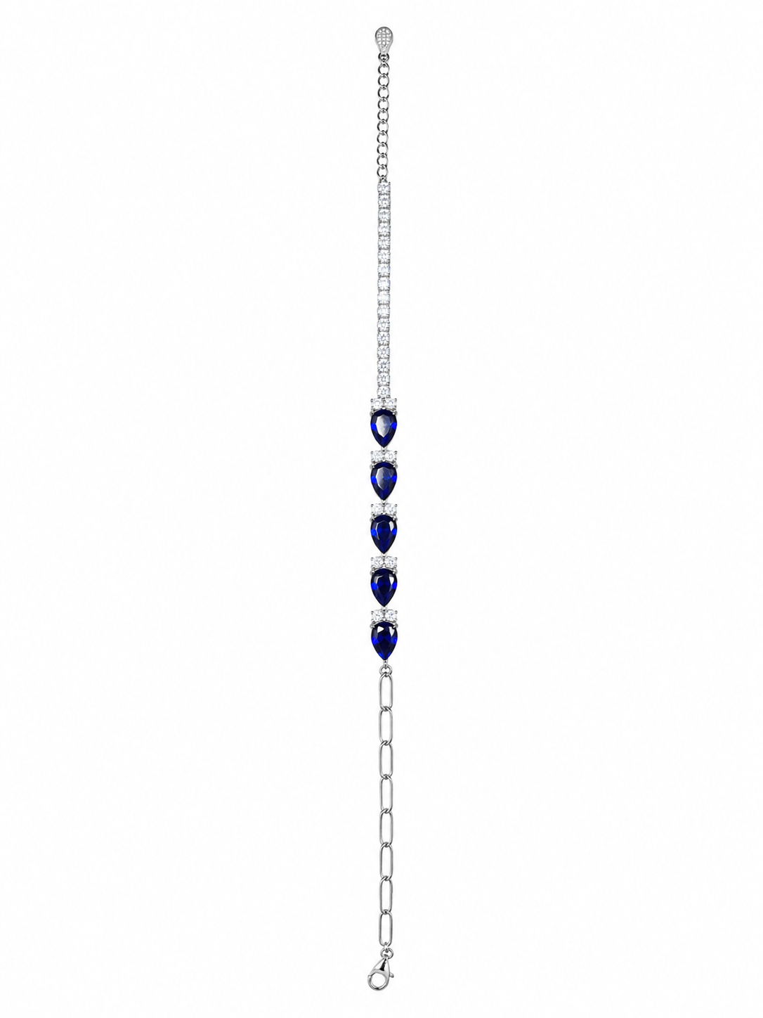 925 Sterling Silver Classic Tennis Bracelet - Silver Finish - alternate view