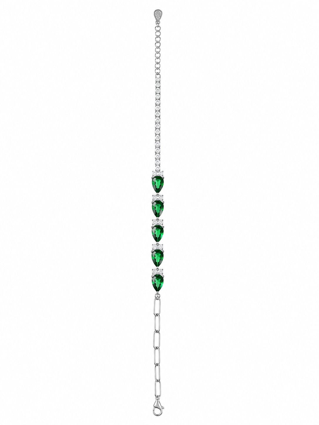 925 Sterling Silver Classic Tennis Bracelet - Silver Finish - alternate view