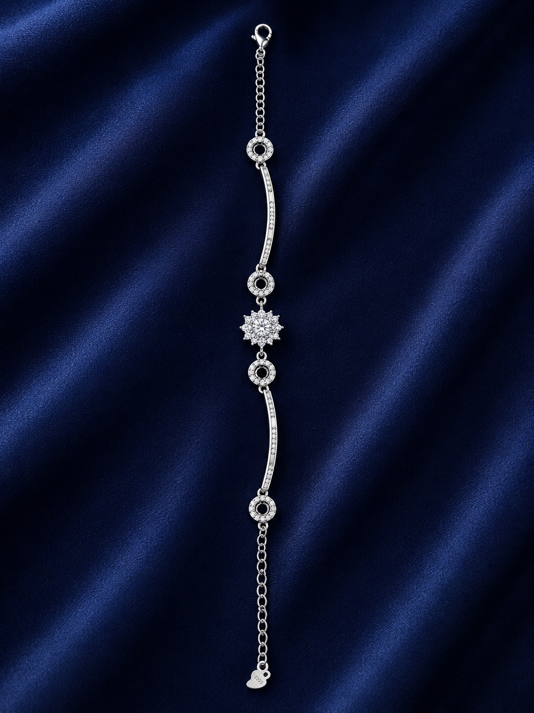 925 Sterling Silver 3-Piece Bracelet - Silver Finish - alternate view