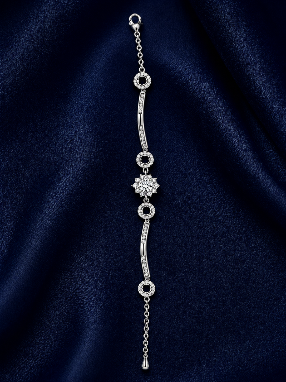 925 Sterling Silver 3-Piece Bracelet - Silver Finish - alternate view