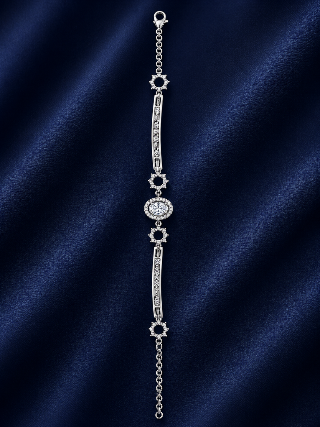 925 Sterling Silver 3-Piece Bracelet - Silver Finish - alternate view