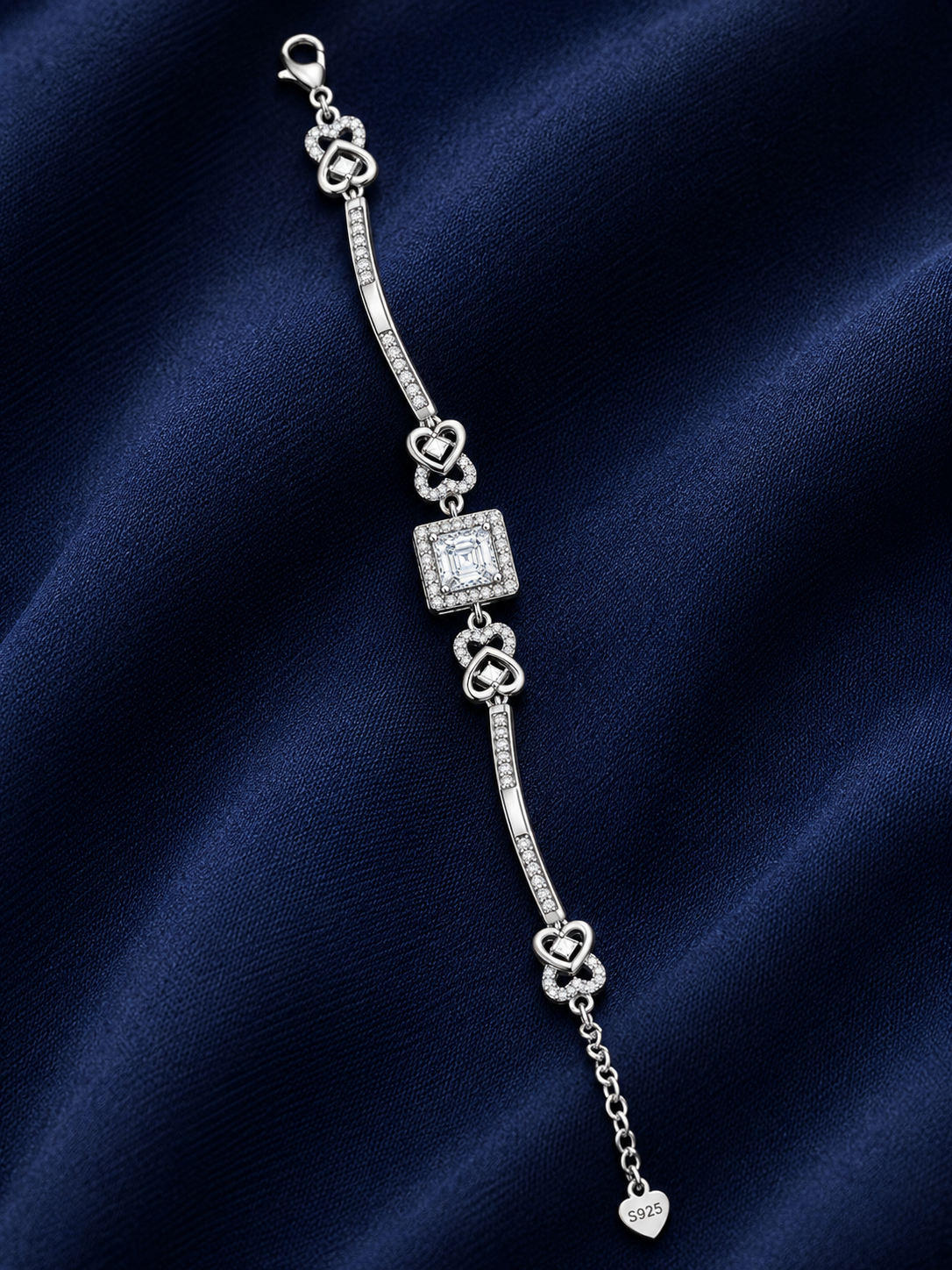 925 Sterling Silver 3-Piece Bracelet - Silver Finish - alternate view