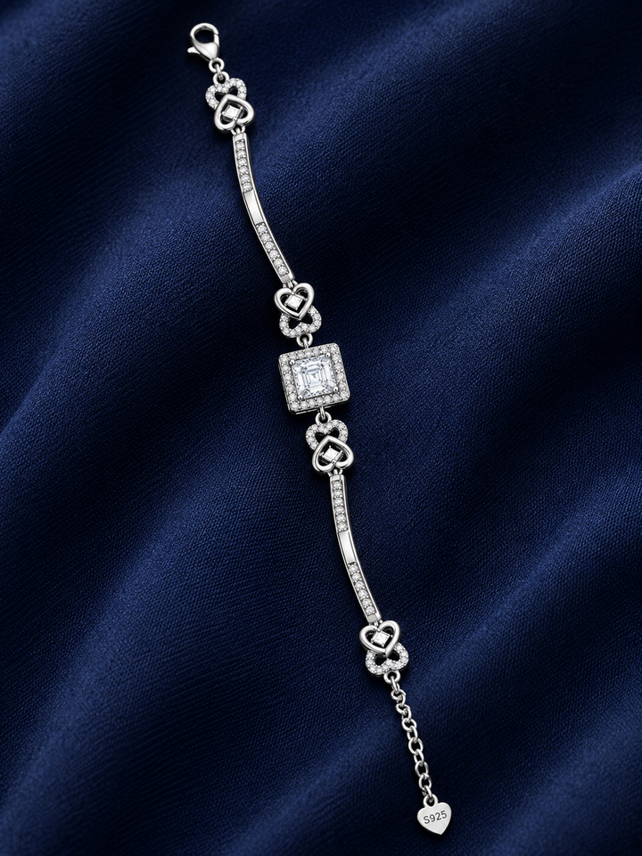 925 Sterling Silver 3-Piece Bracelet - Silver Finish - alternate view