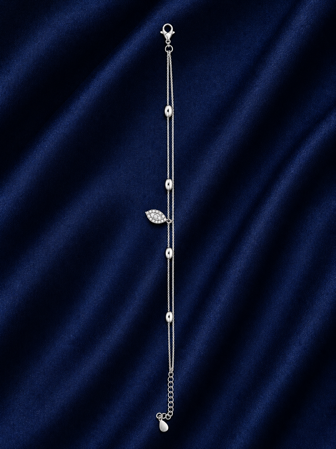 925 Sterling Silver White Bracelet - Silver Finish - alternate view