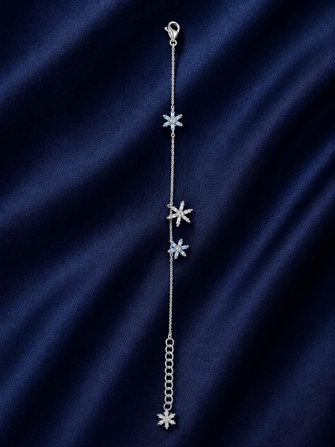 925 Sterling Silver Bracelet With Anklet Bracelet - Silver Finish - alternate view