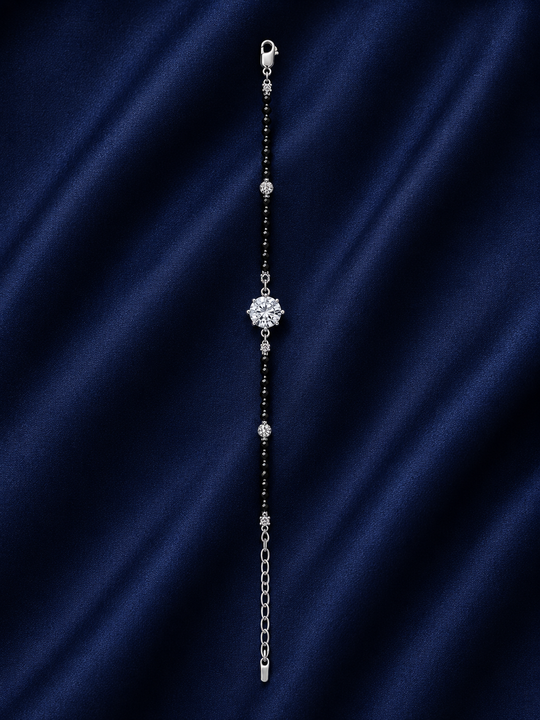 925 Sterling Silver Hand Mangalsutra Bracelet - Silver Finish - alternate view