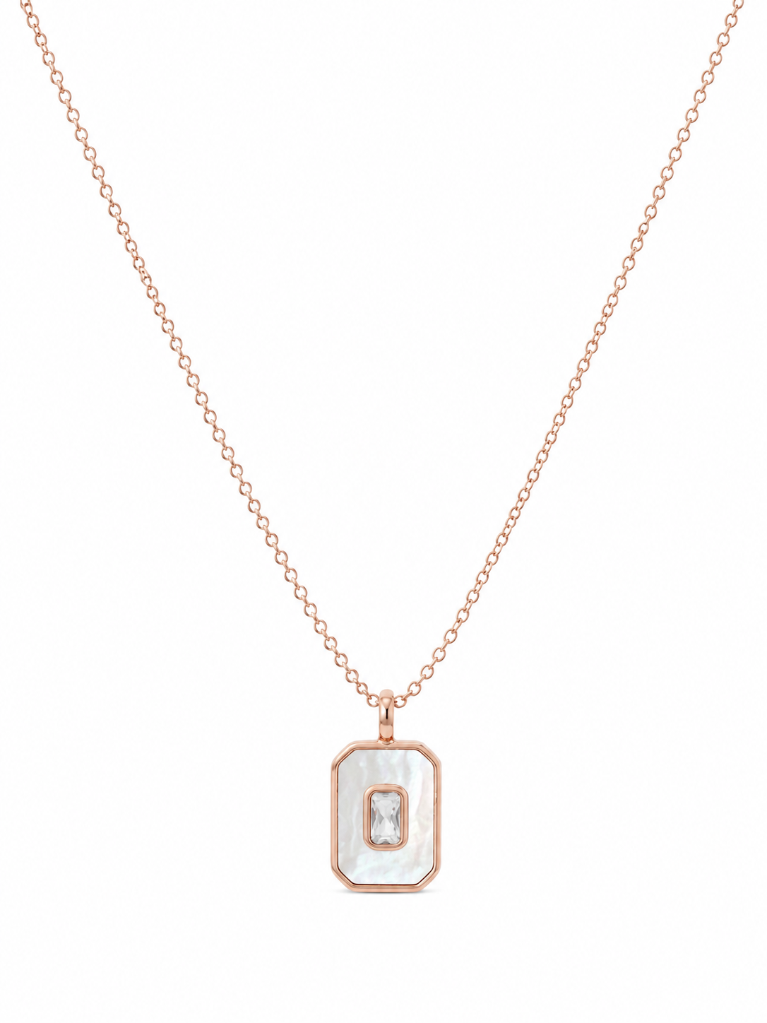 925 Sterling Silver Rose Gold Chain Pendant