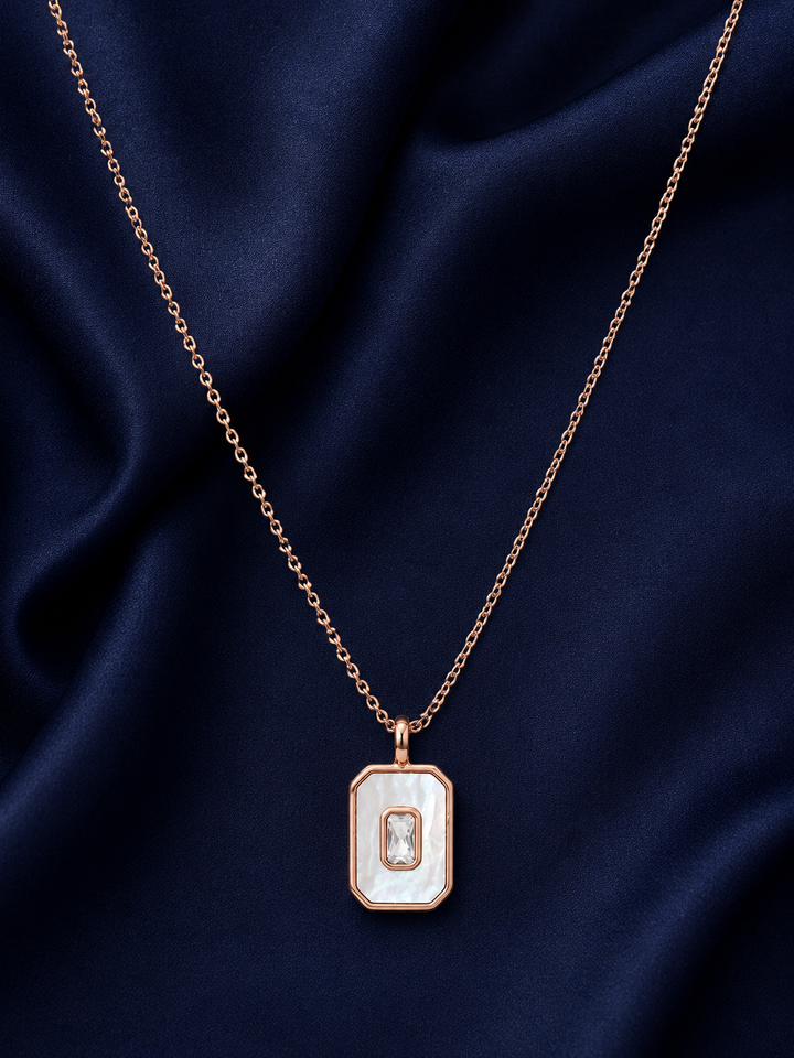 925 Sterling Silver Rose Gold Chain Pendant