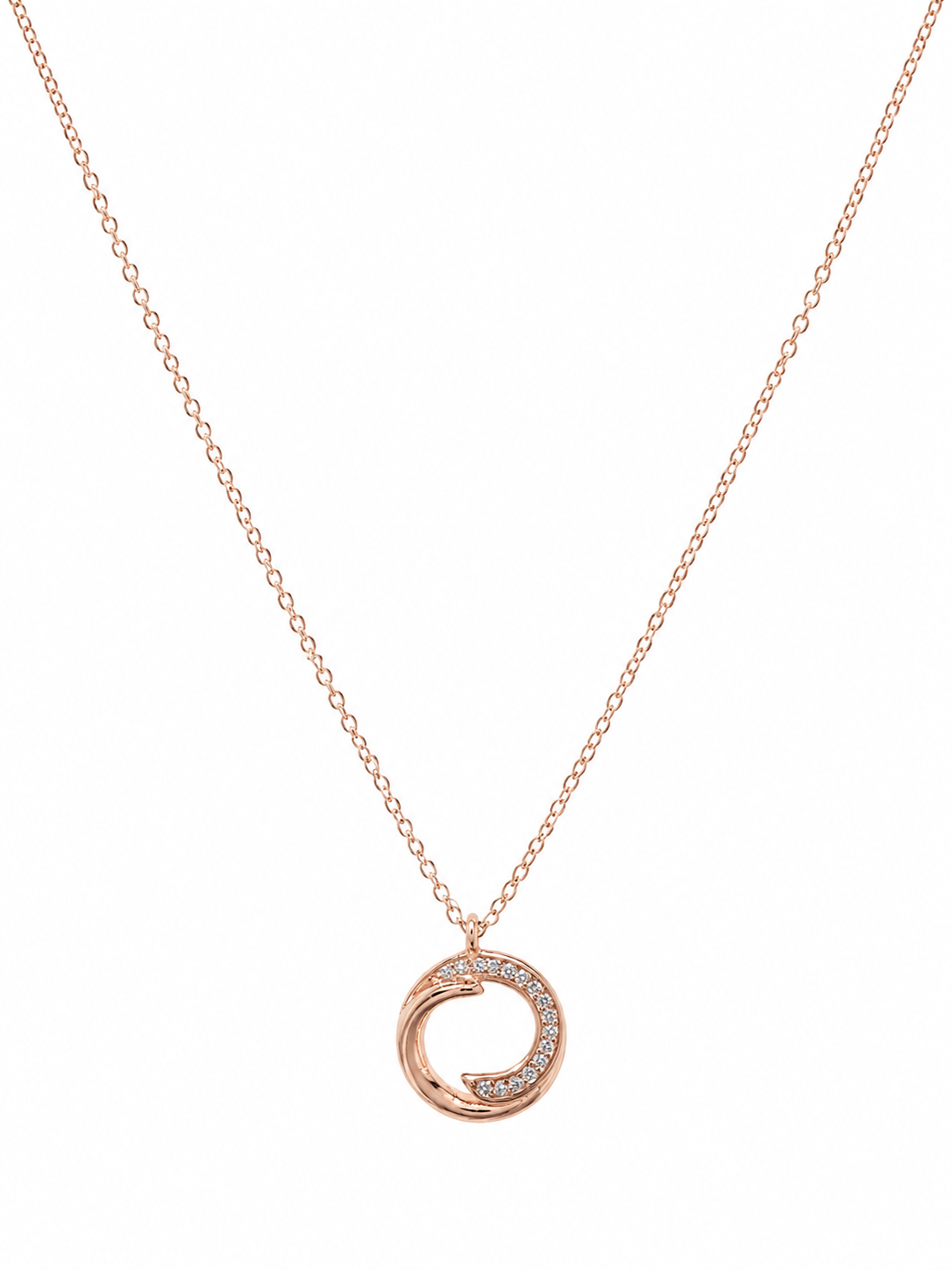 925 Sterling Silver Rose Gold Chain Pendant