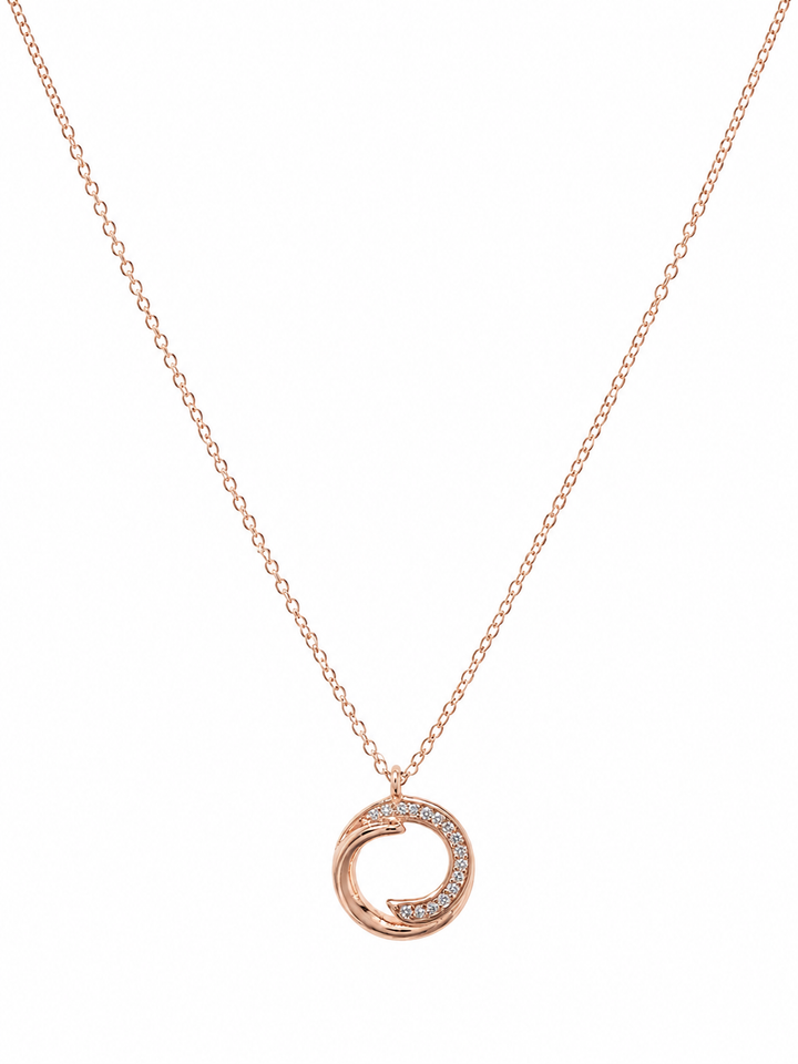 925 Sterling Silver Rose Gold Chain Pendant