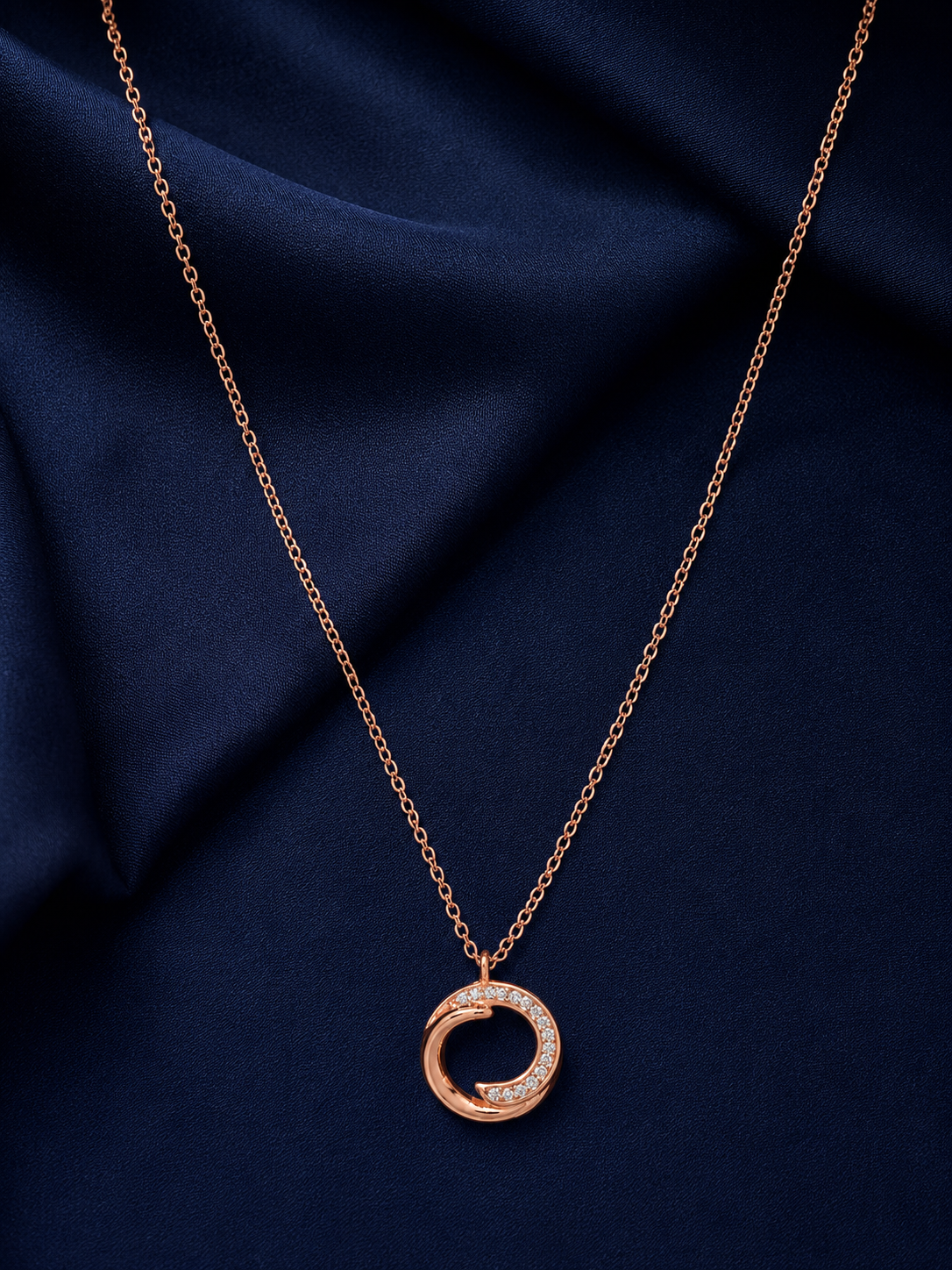 925 Sterling Silver Rose Gold Chain Pendant