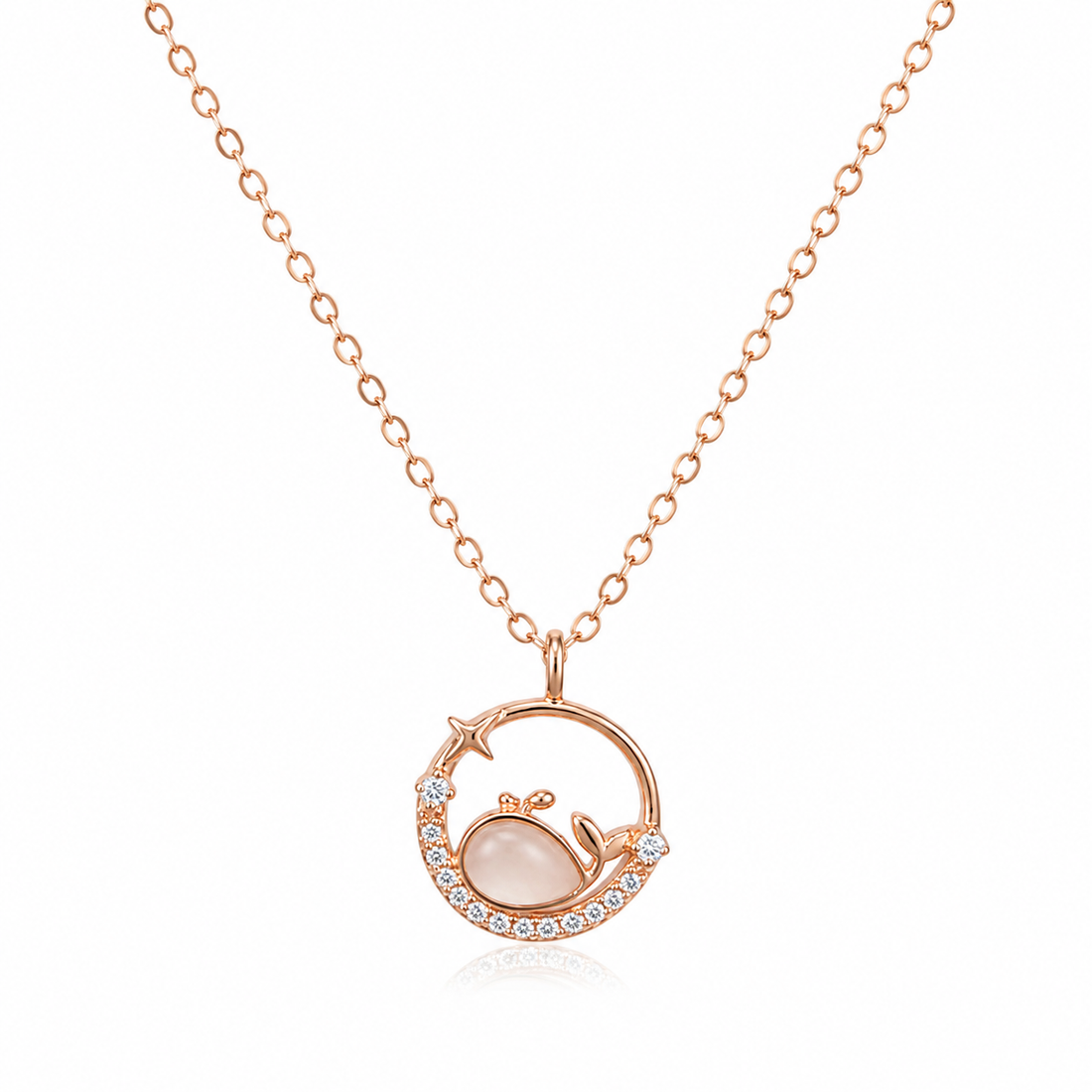 925 Sterling Silver Mixed Silver & Rose Gold Chain Pendant