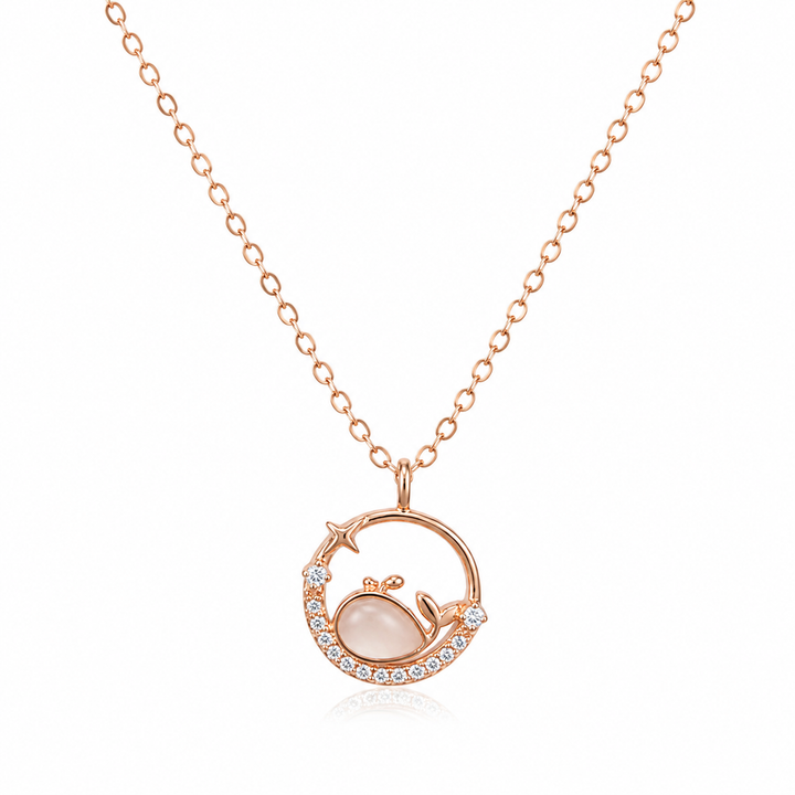 925 Sterling Silver Mixed Silver & Rose Gold Chain Pendant