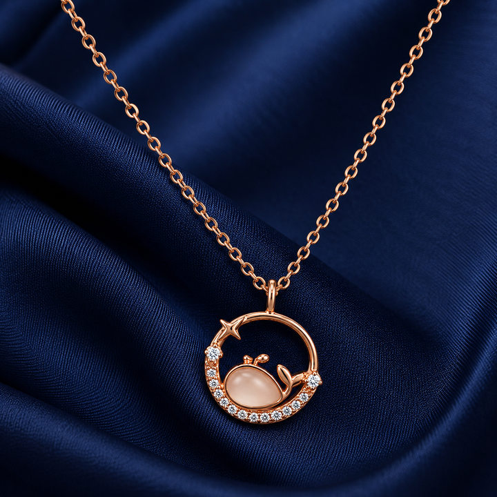 925 Sterling Silver Mixed Silver & Rose Gold Chain Pendant