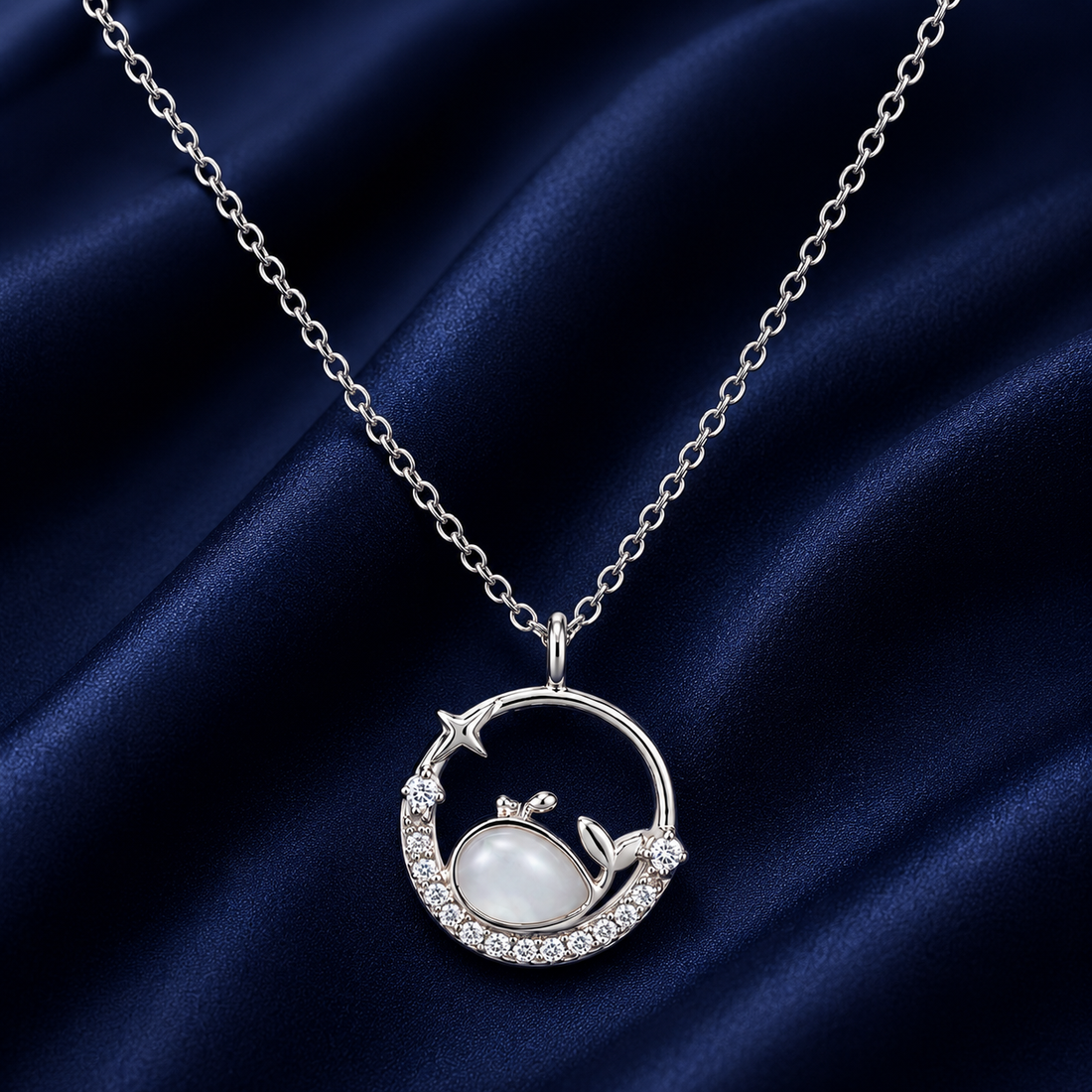 925 Sterling Silver Mixed Silver & Rose Gold Chain Pendant