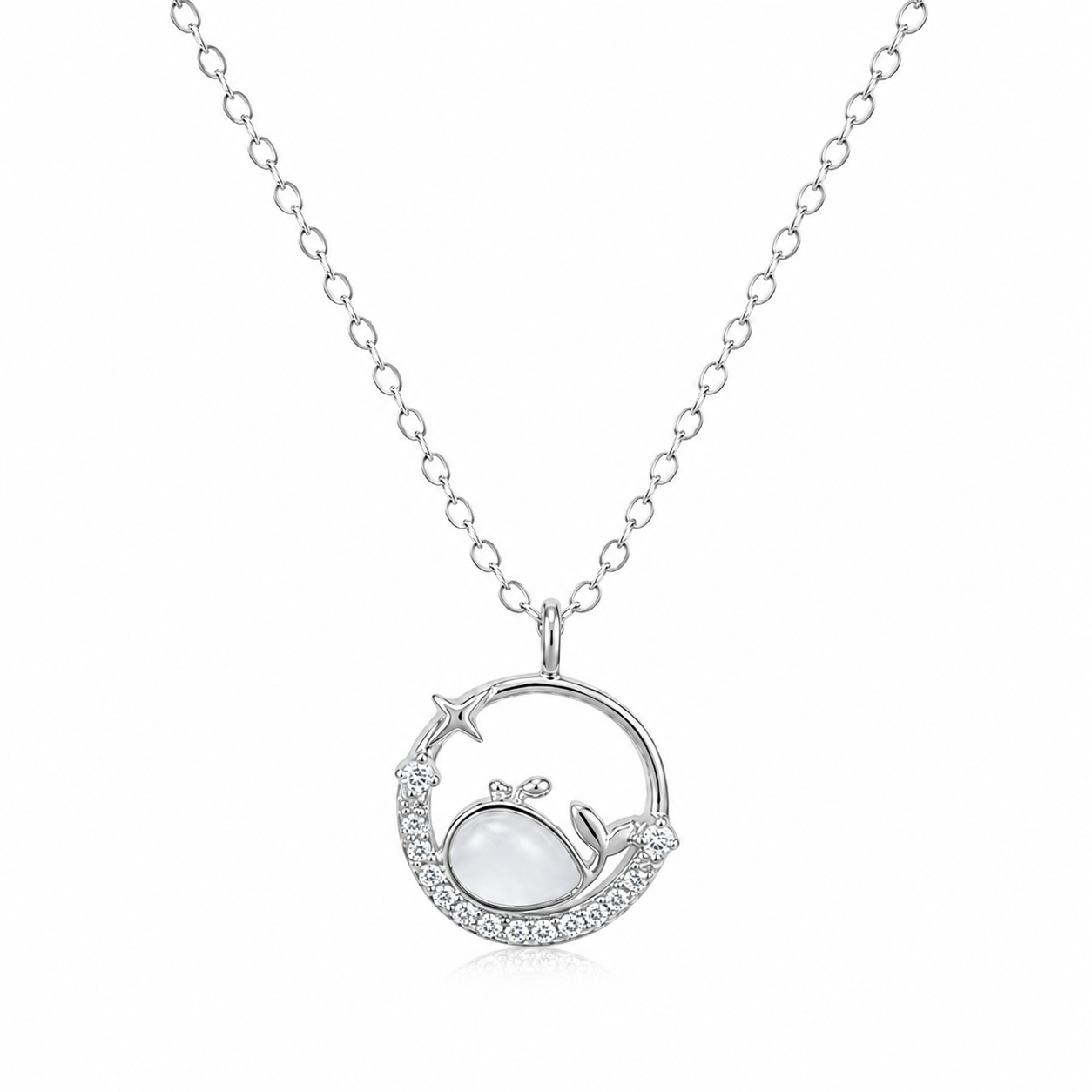925 Sterling Silver Mixed Silver & Rose Gold Chain Pendant