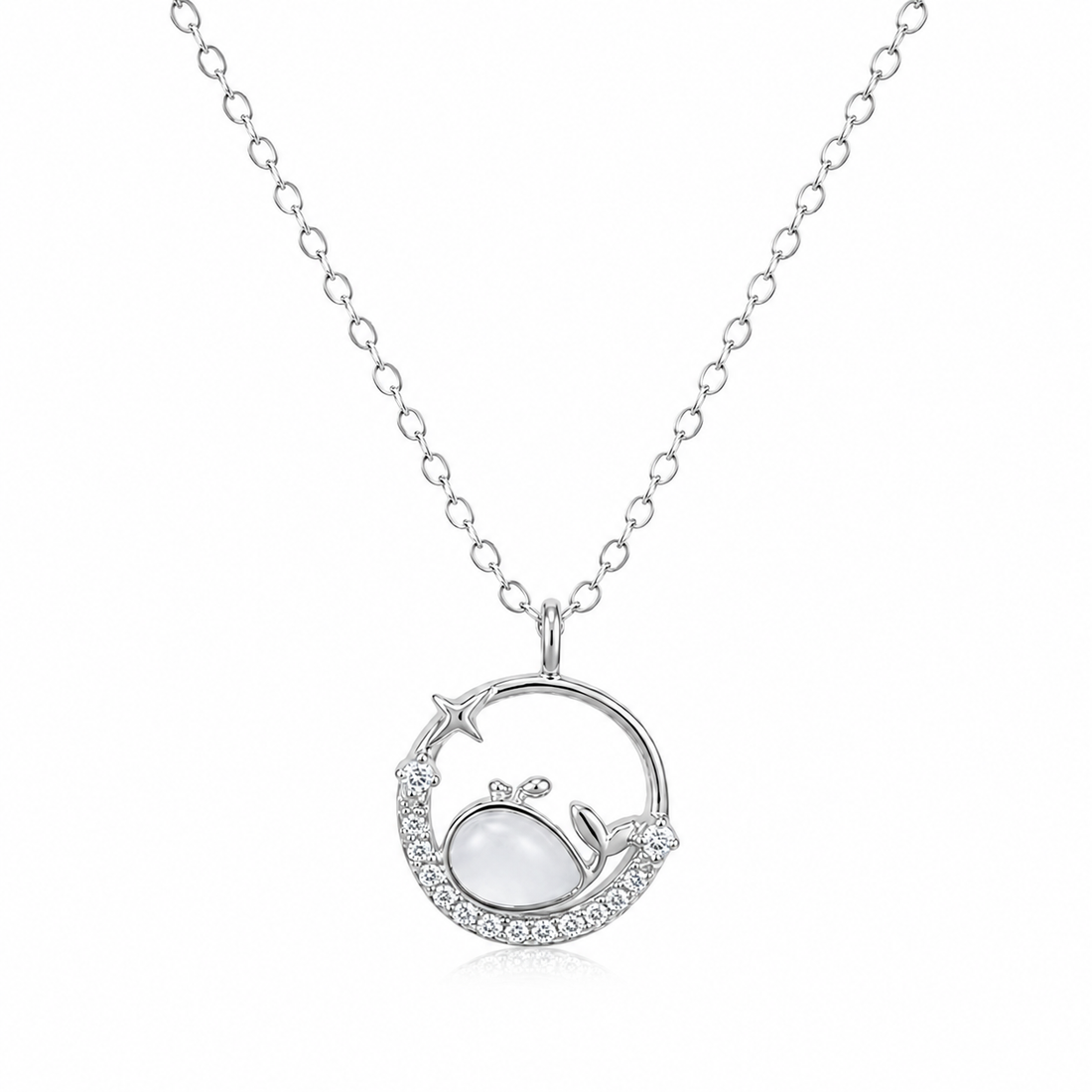 925 Sterling Silver Mixed Silver & Rose Gold Chain Pendant