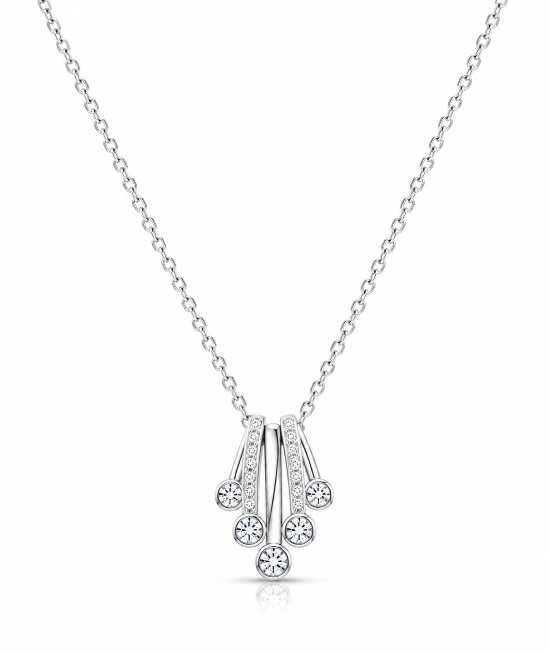 925 Sterling Silver Mixed Silver & Rose Gold Chain Pendant