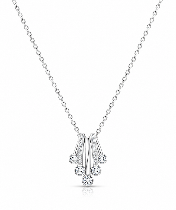 925 Sterling Silver Mixed Silver & Rose Gold Chain Pendant