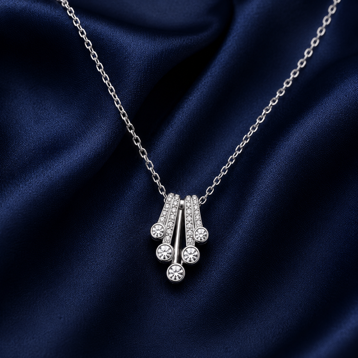 925 Sterling Silver Mixed Silver & Rose Gold Chain Pendant