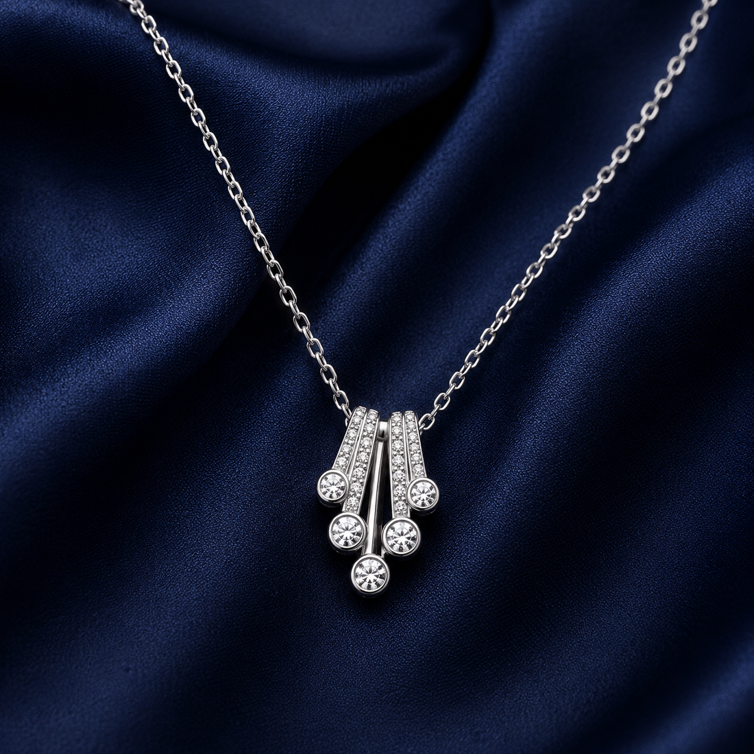 925 Sterling Silver Mixed Silver & Rose Gold Chain Pendant
