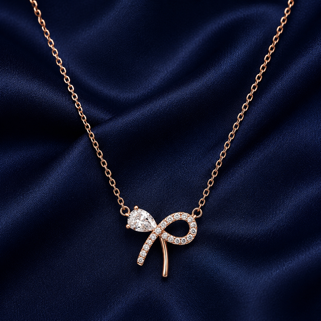 925 Sterling Silver Mixed Silver & Rose Gold Chain Pendant