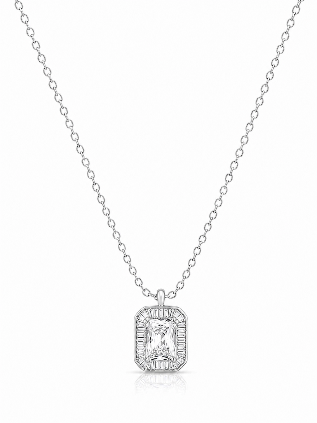 925 Sterling Silver Mixed Silver & Rose Gold Chain Pendant