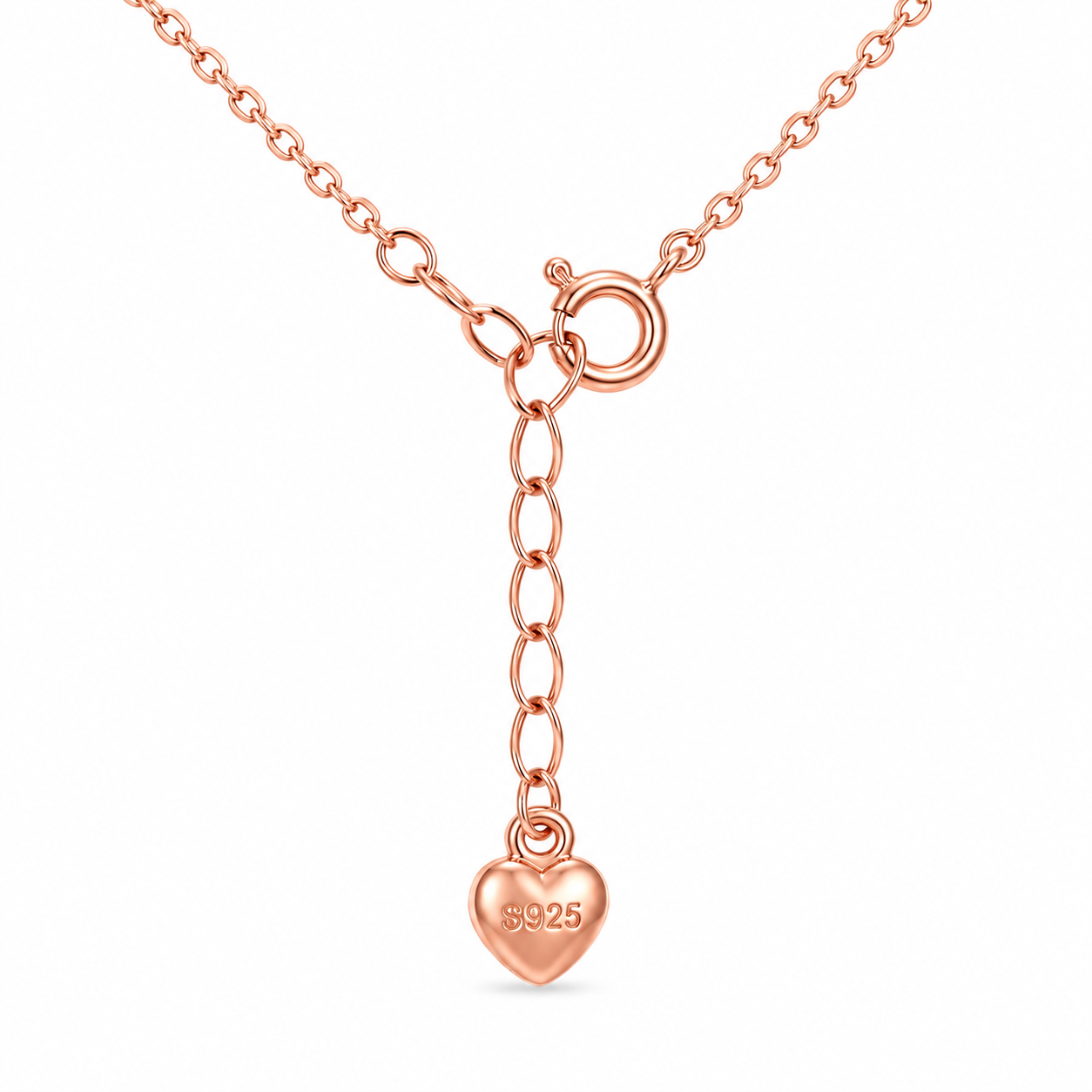 925 Sterling Silver Mixed Silver & Rose Gold Chain Pendant