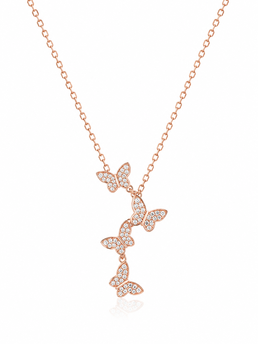 925 Sterling Silver Mixed Silver & Rose Gold Chain Pendant